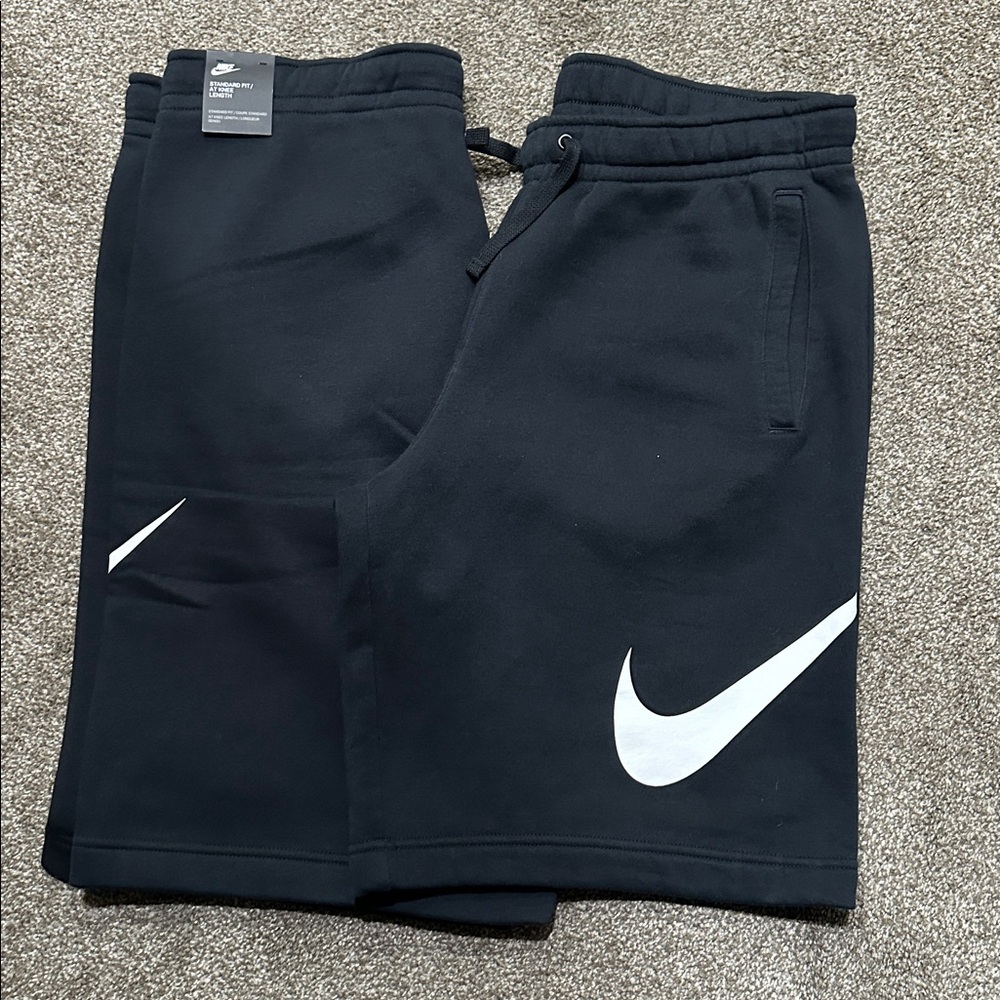 Nike Black Shorts with White Logo